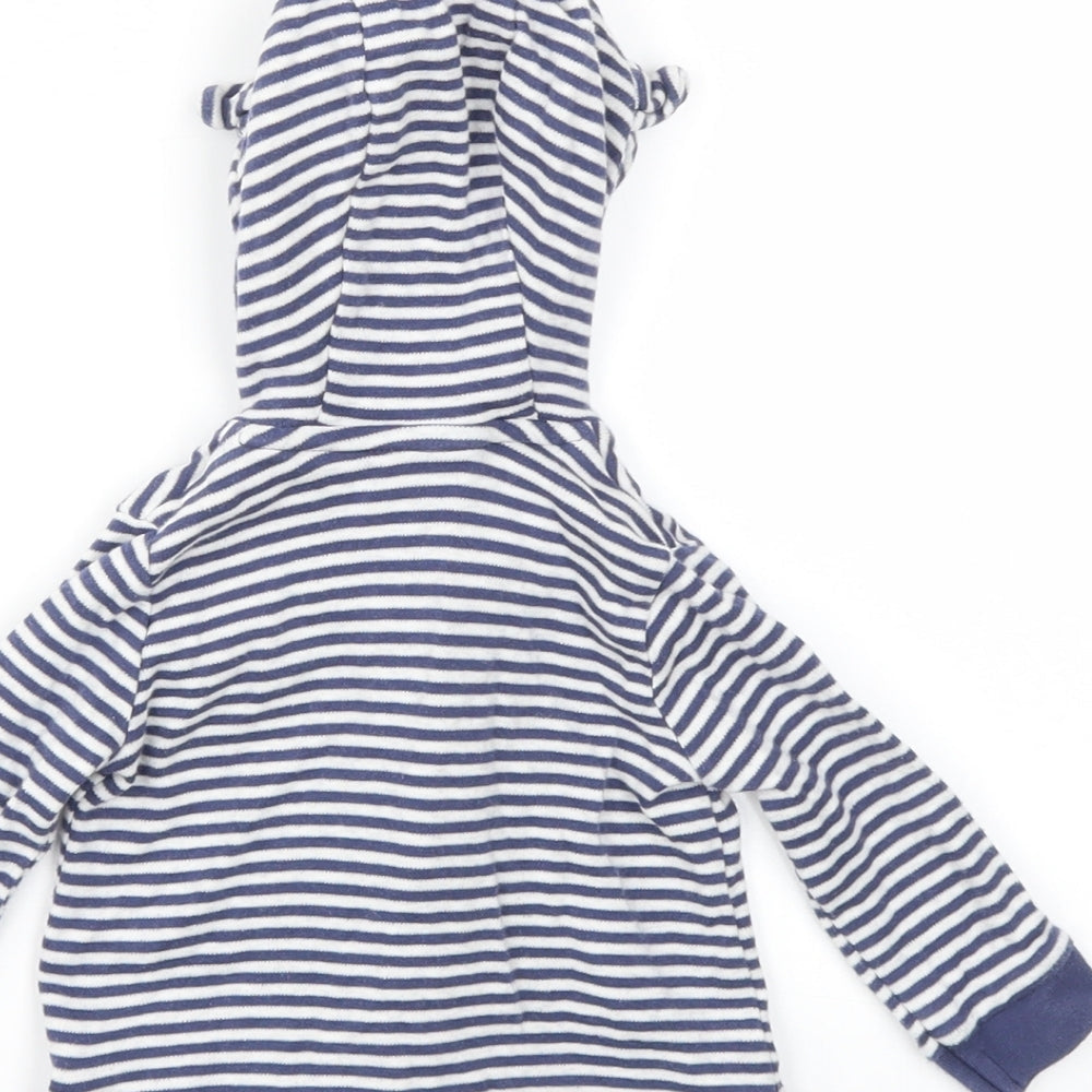 George Boys Blue Striped  Basic Jacket Jacket Size 3-6 Months