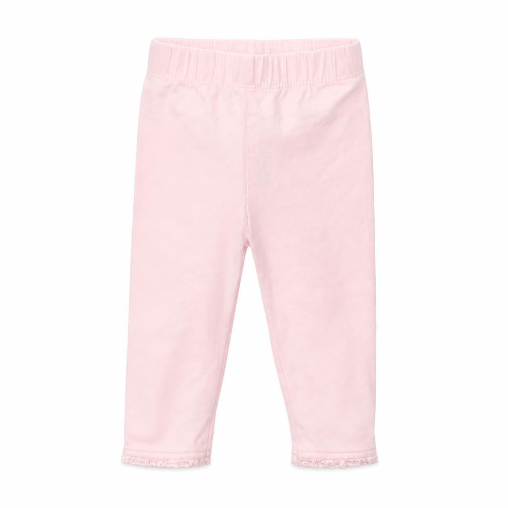 Front view of George girls’ pink capri leggings, size 3-6, months