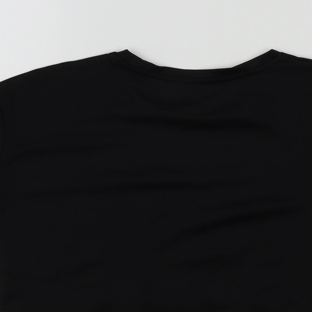 YD Girls Black Colourblock  Basic T-Shirt Size 8-9 Years