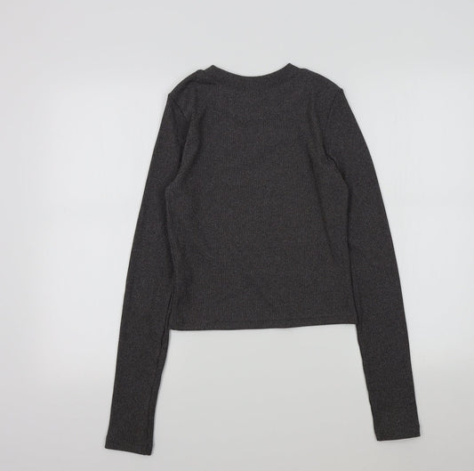 H&M Womens Grey   Pullover Jumper Size S