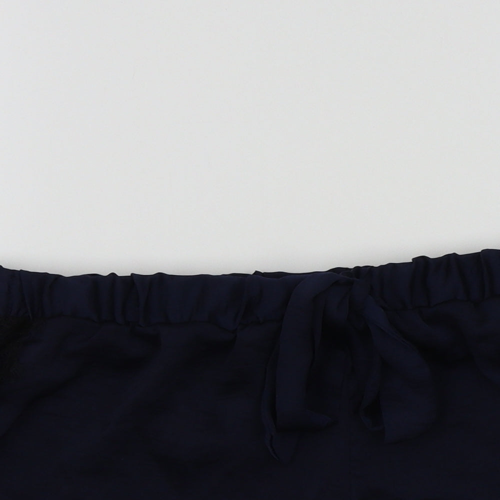 love to lounge Womens Blue Solid  Kimono Pyjama Pants Size M