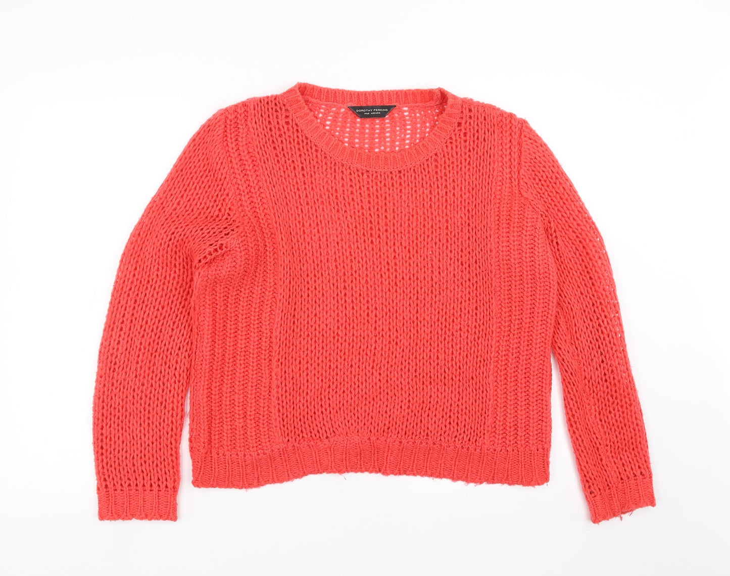 Dorothy Perkins Womens Red  Knit Pullover Jumper Size 14