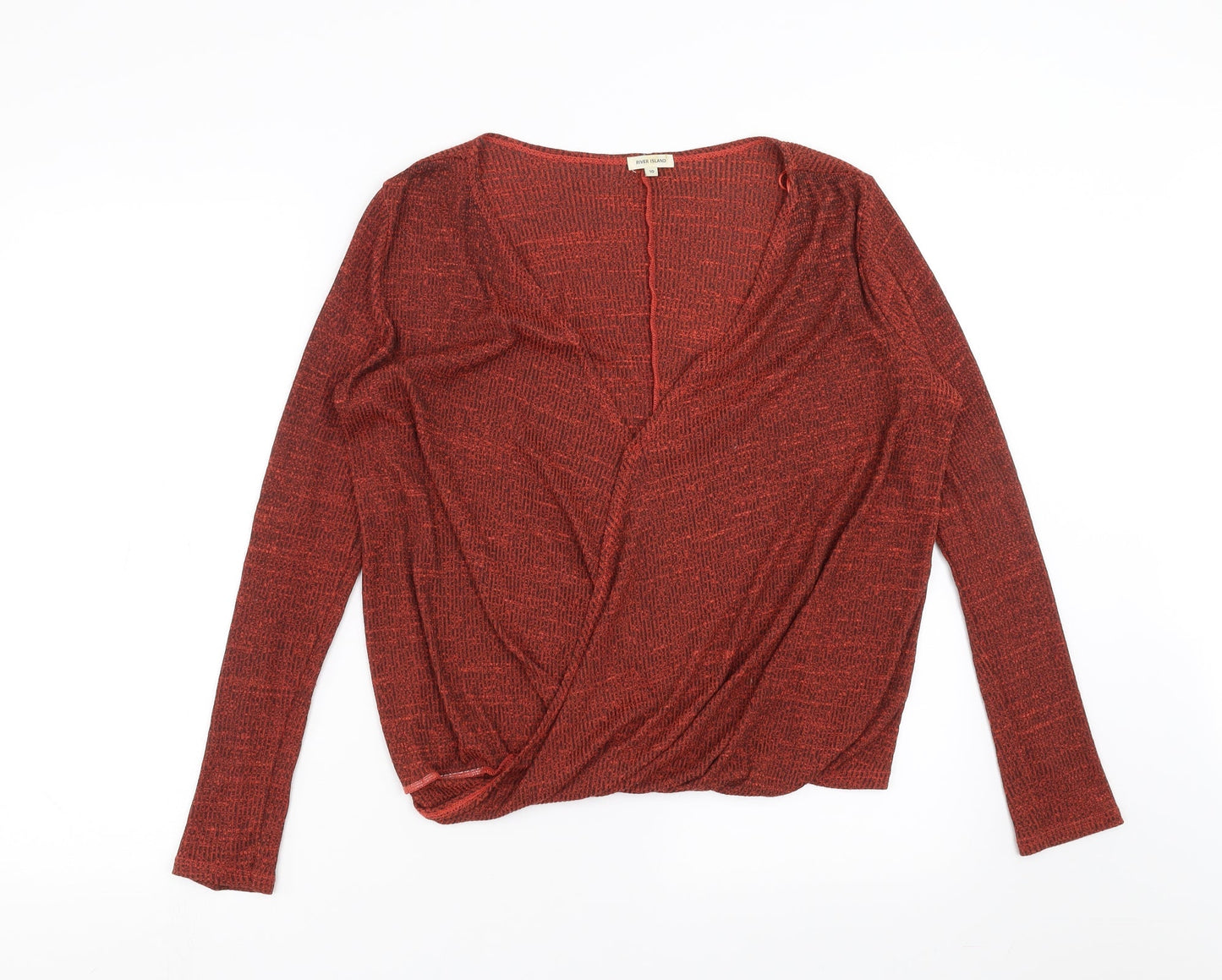 River Island Womens Orange  Knit Pullover Jumper Size 10