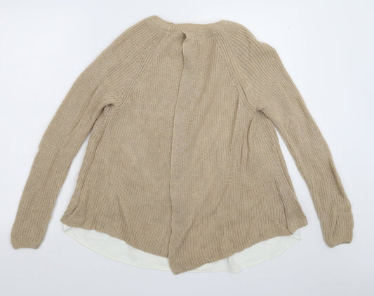 Marks and Spencer Womens Beige  Knit Pullover Jumper Size 12