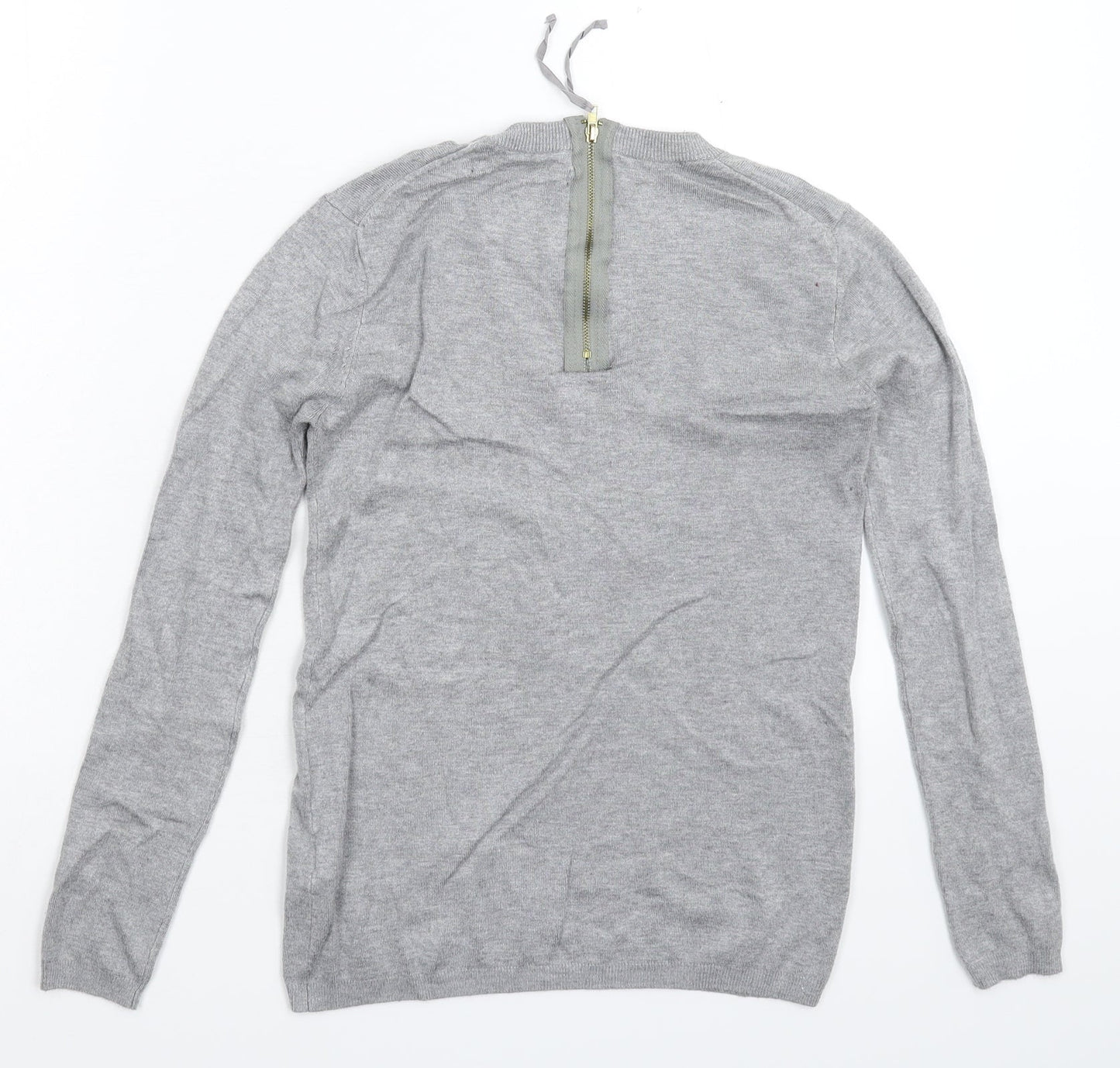 Zara Womens Grey  Knit Pullover Jumper Size S