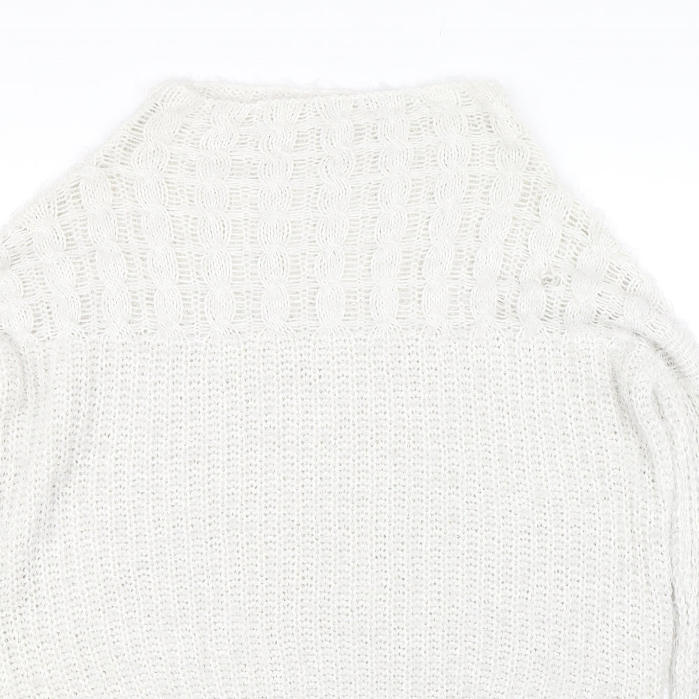 NEXT Womens White  Knit Pullover Jumper Size 8
