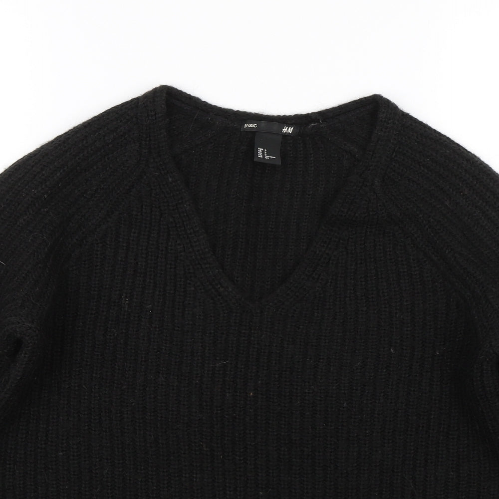 H&M Womens Black  Knit Pullover Jumper Size S