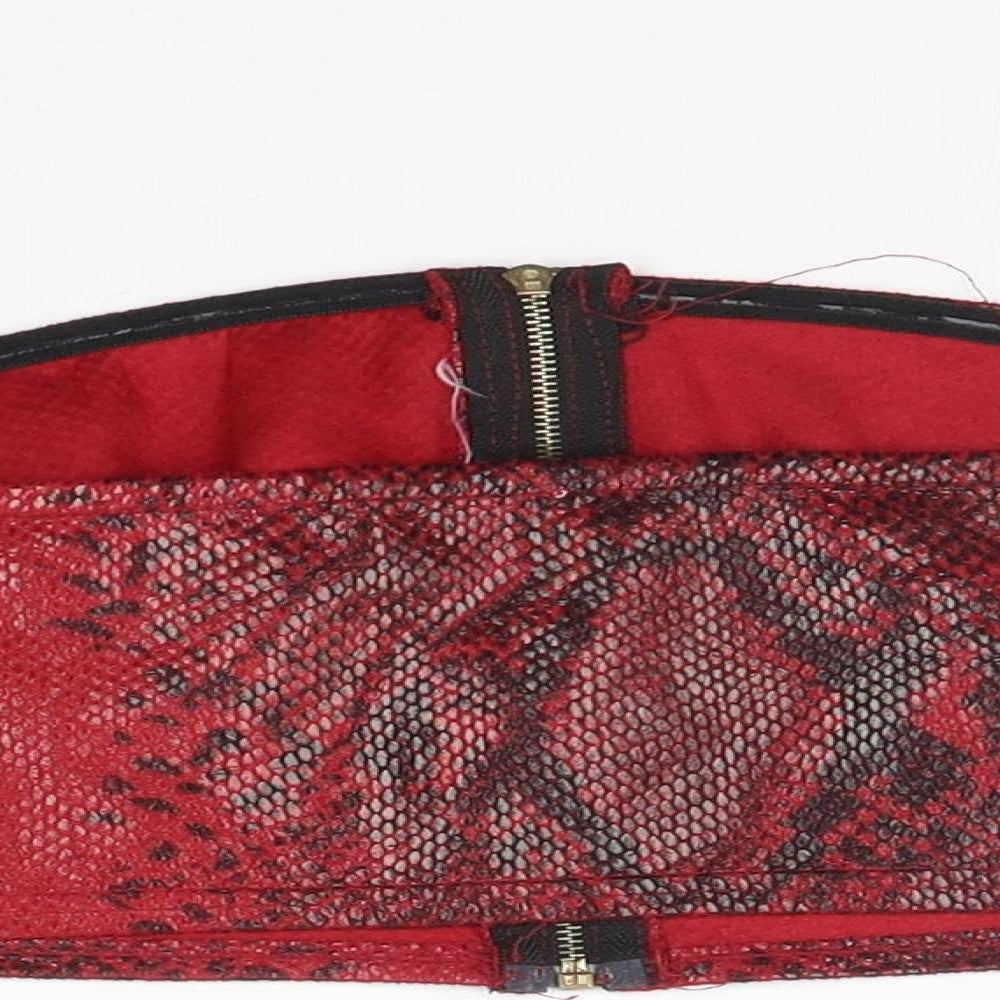 Missy Empire Womens Red Animal Print  Basic Tank Size 6