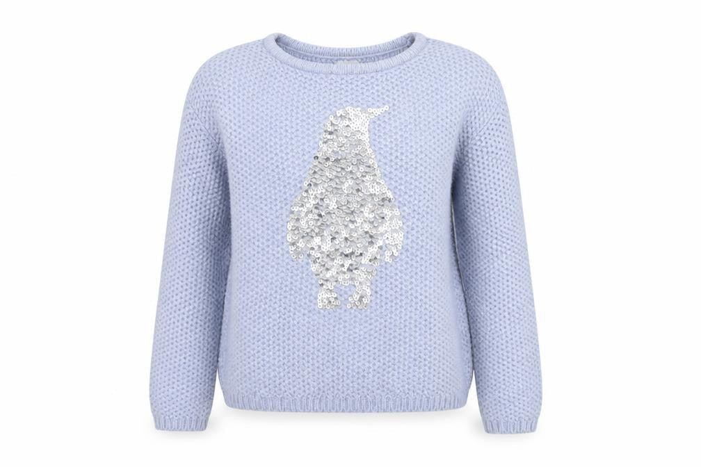 Gap Girls Blue   Pullover Jumper Size M  - SEQUIN