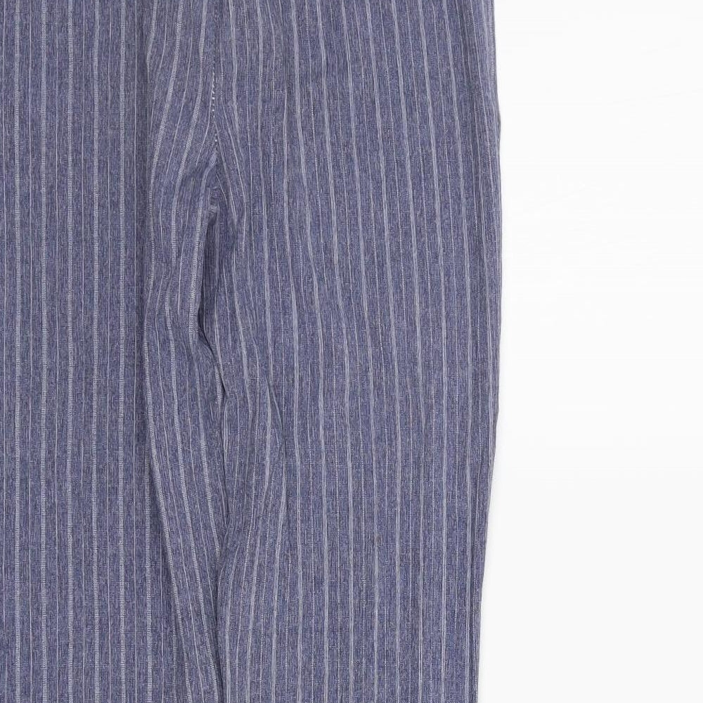 Nasty Gal Womens Blue Striped  Trousers  Size 8 L26 in