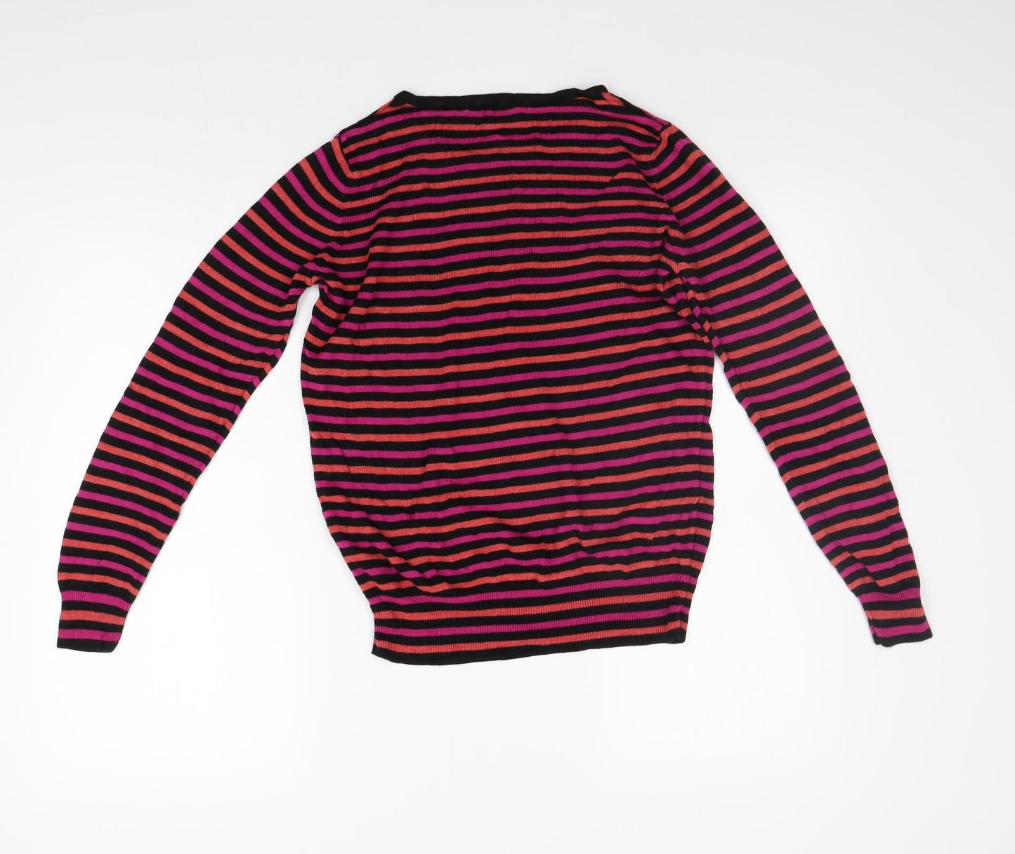Marks and Spencer Womens Beige Striped  Pullover Jumper Size 10