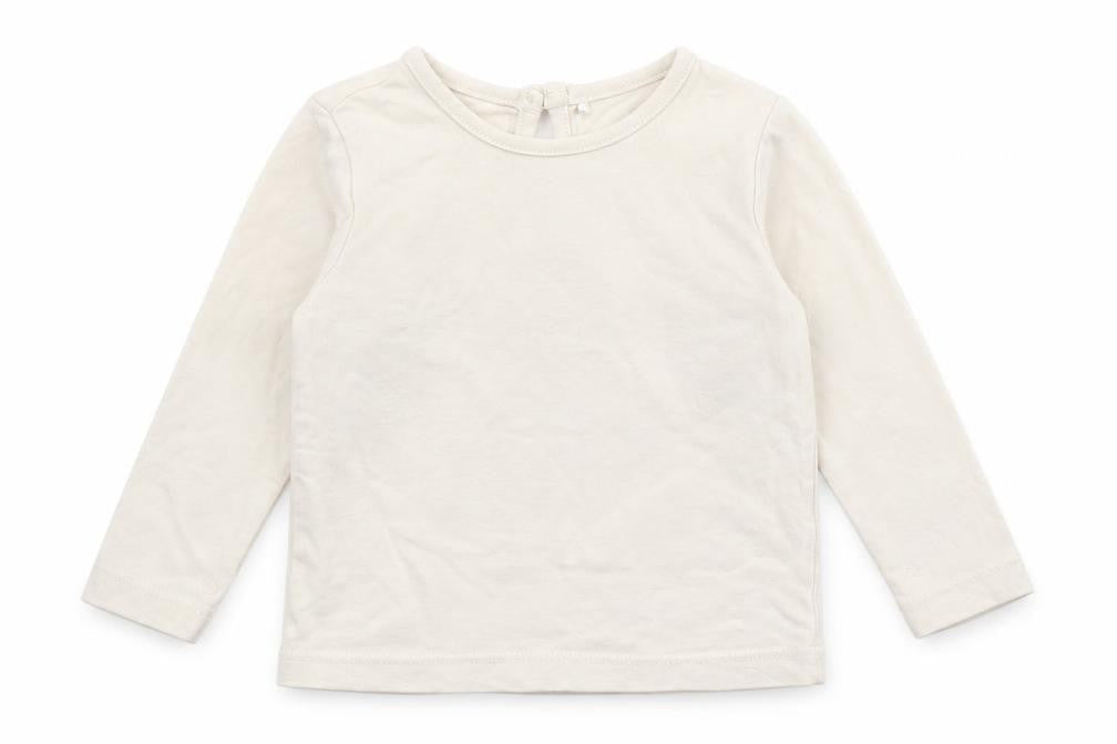 Front view of George Baby White Basic T-Shirt, size 9-12, Months