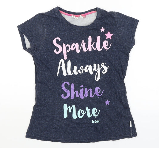Lee Cooper Girls Blue   Basic T-Shirt Size 11-12 Years  - Always Shine More