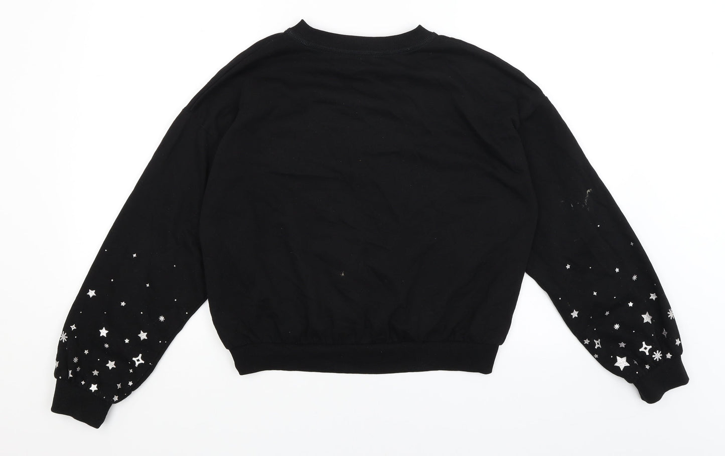 H&M Womens Black   Pullover Jumper Size 12  - Shine Bright