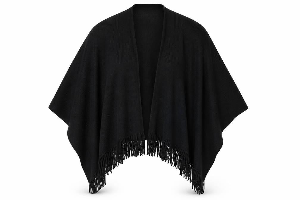 Preworn Womens Black    Shawl/Wrap