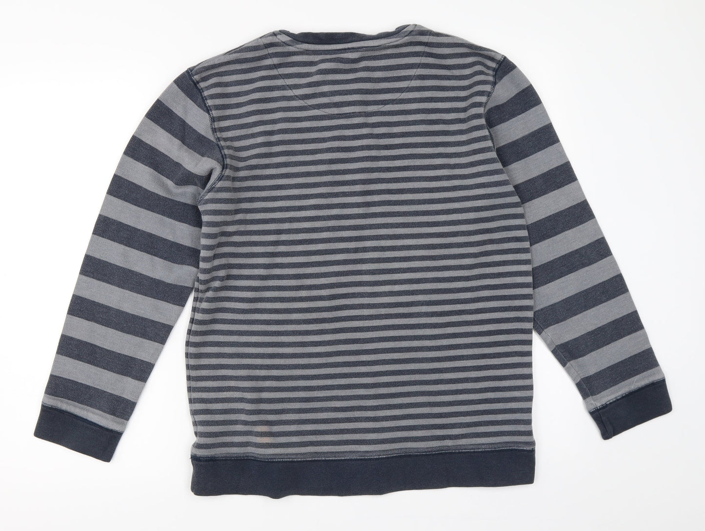 Matalan Mens Grey Striped  Pullover Sweatshirt Size M