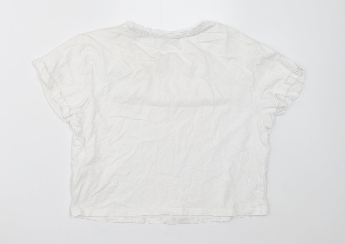 New Look Girls White   Basic T-Shirt Size S