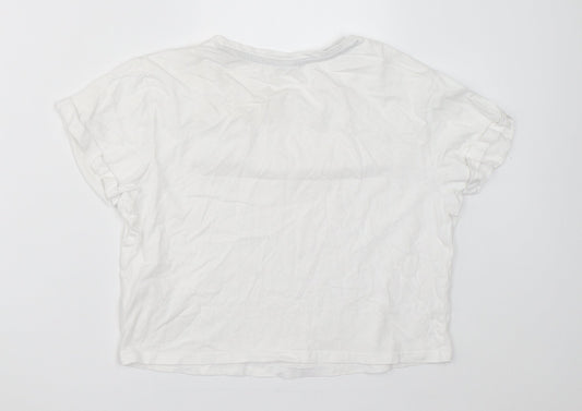New Look Girls White   Basic T-Shirt Size S