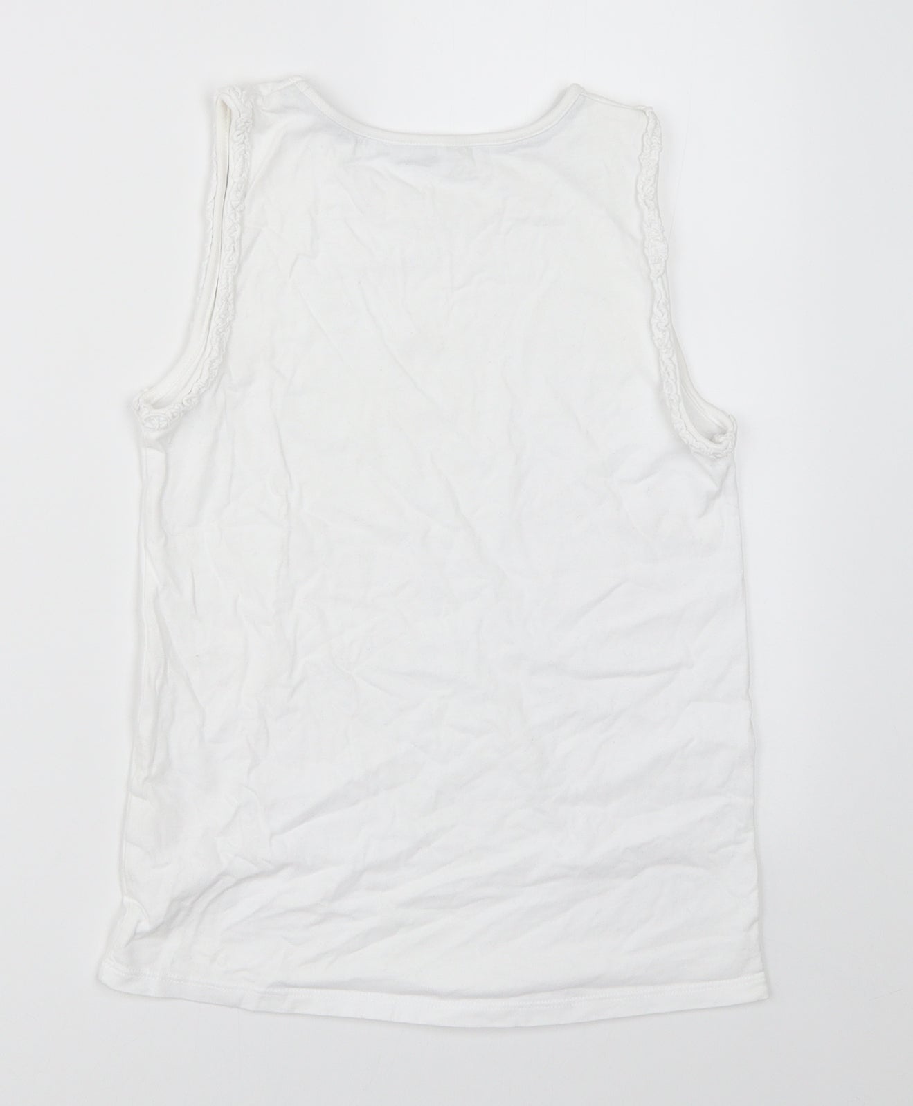 George Girls White   Basic Tank Size 11-12 Years