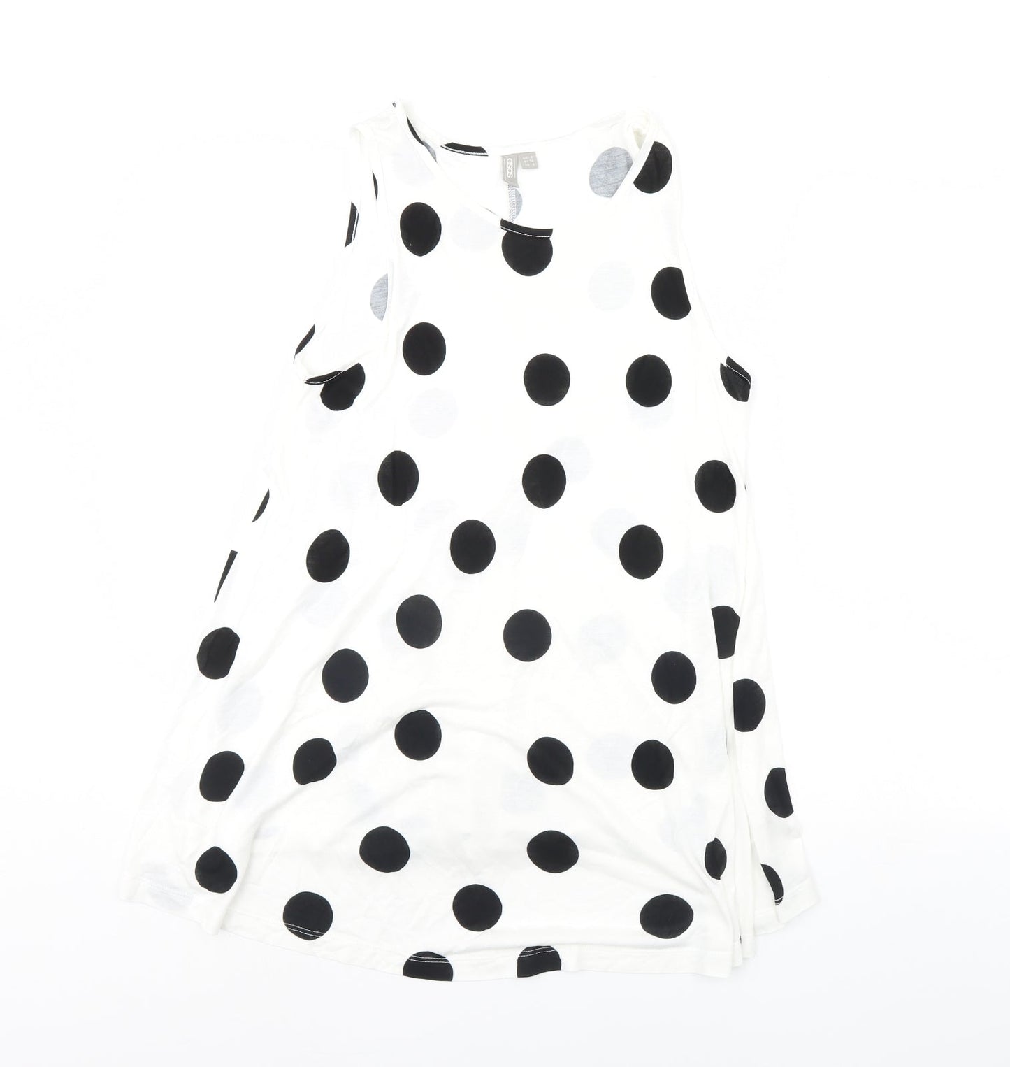 ASOS Womens White Polka Dot  Basic Tank Size 8