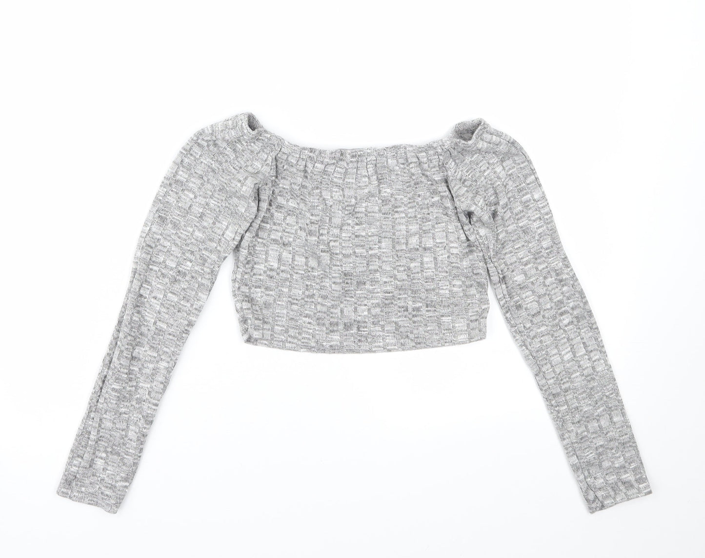 PRETTYLITTLETHING Womens Grey   Basic T-Shirt Size S