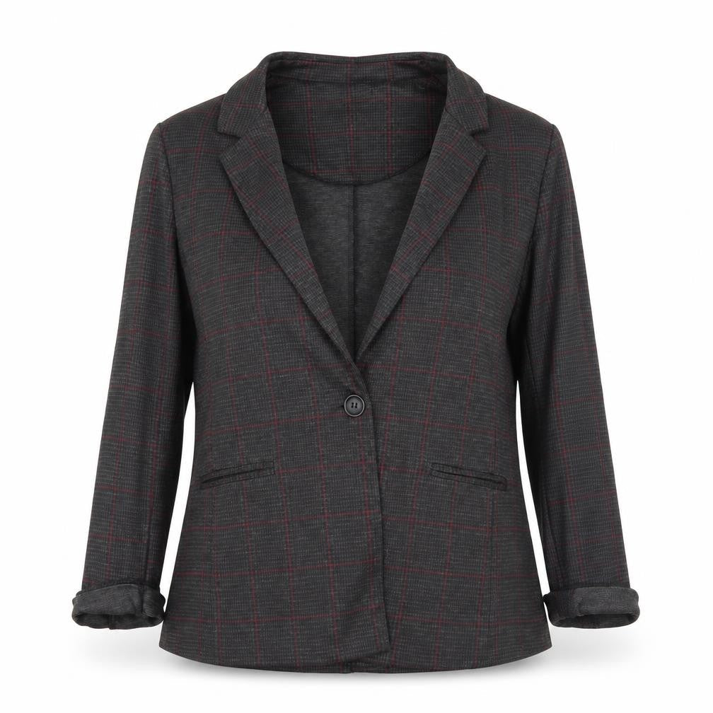 New Look Womens Grey Check  Jacket Blazer Size 10