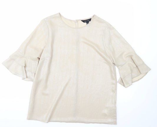 Newlook Womens Gold   Basic Blouse Size 10
