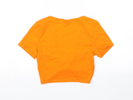 Topshop Womens Orange   Basic Blouse Size 8