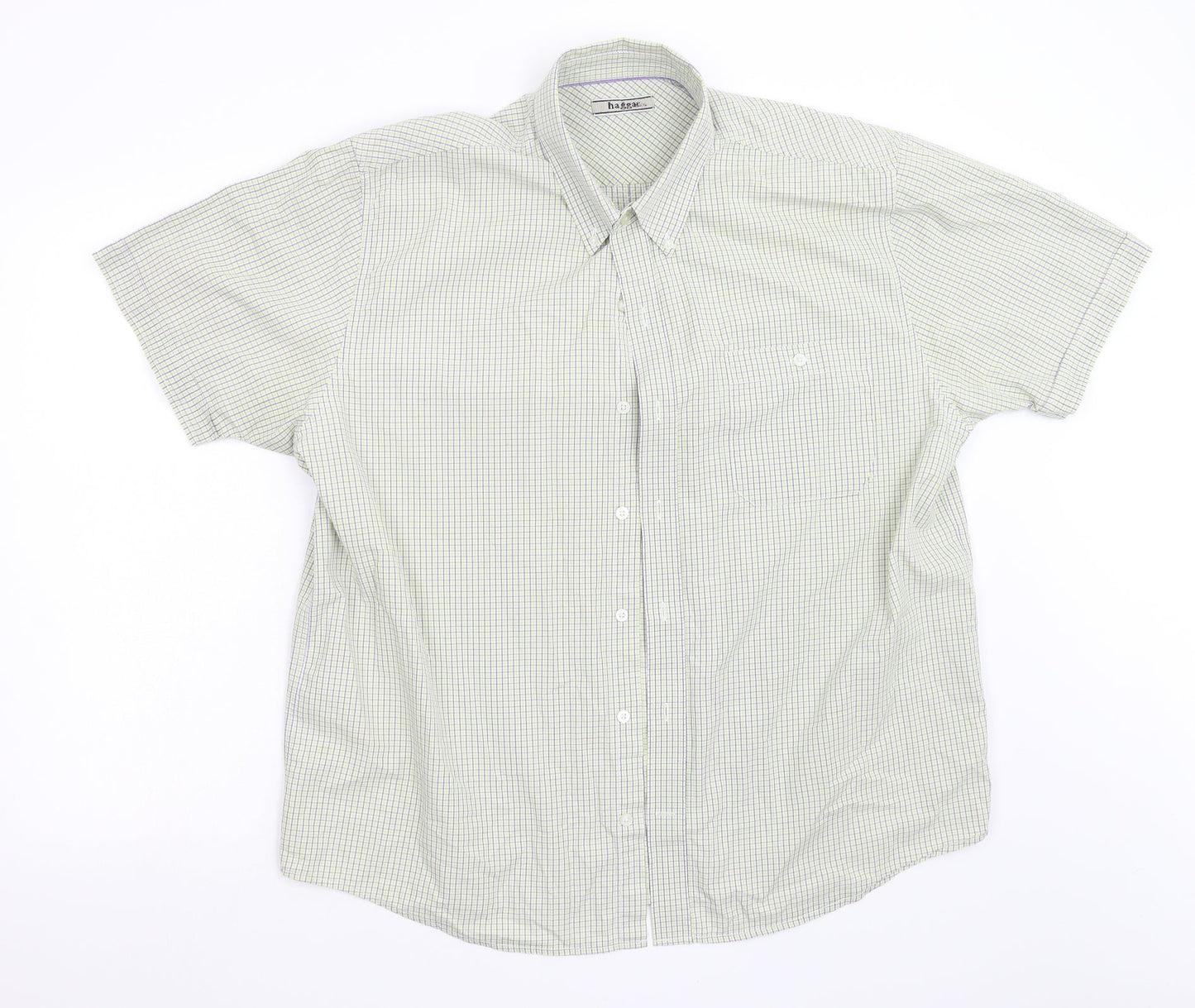 Haggar Mens Multicoloured Striped   Button-Up Size XL