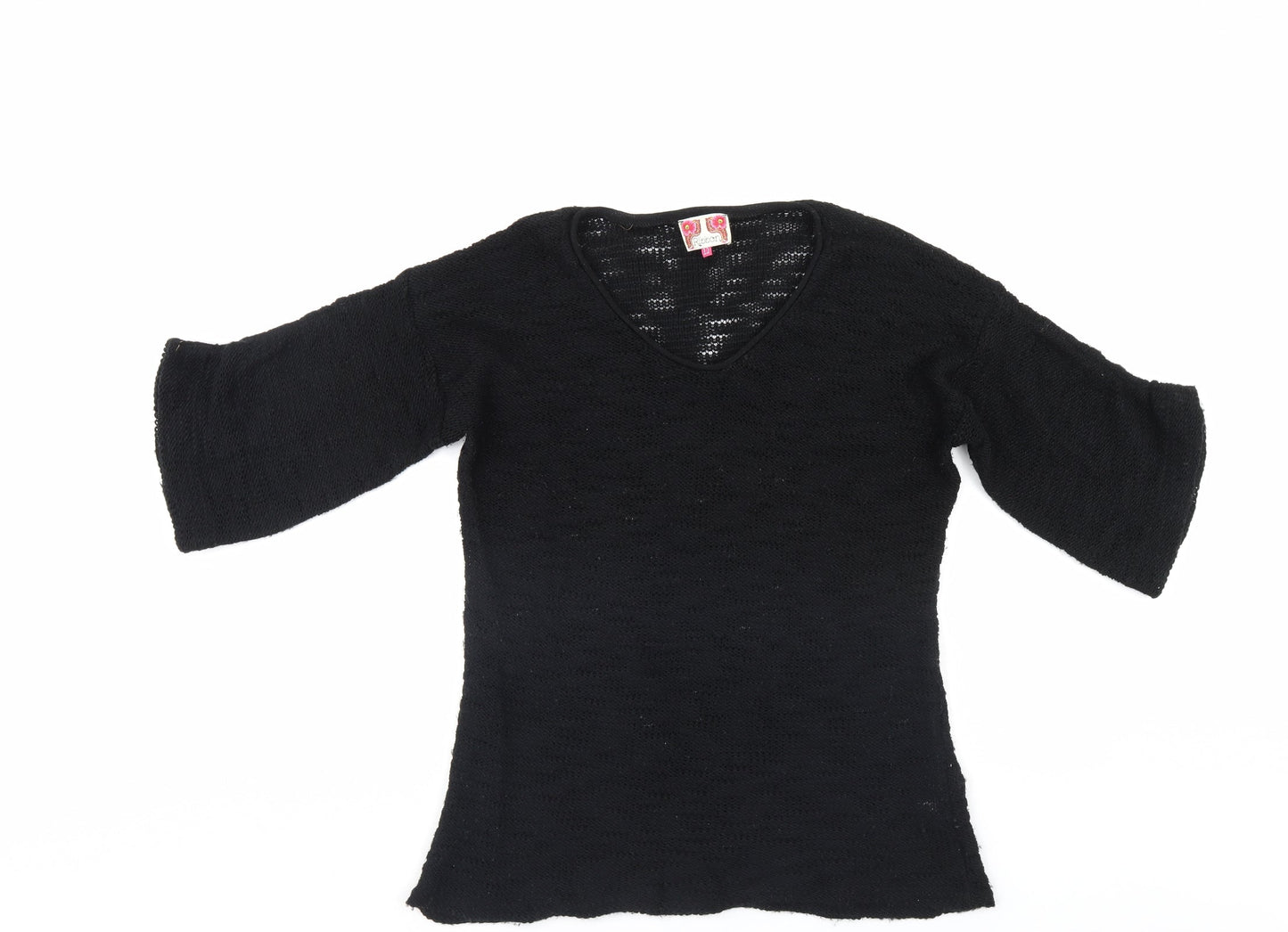 Ribbon Womens Black   Pullover Jumper Size 12