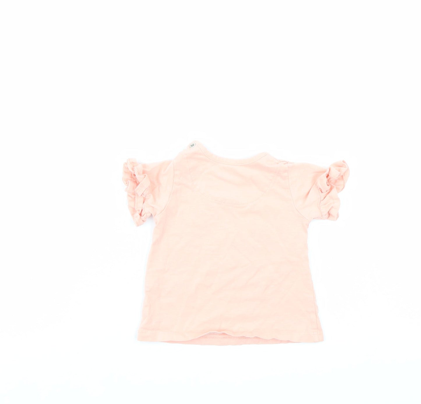 Nutmeg Girls Pink   Basic T-Shirt Size 3-6 Months