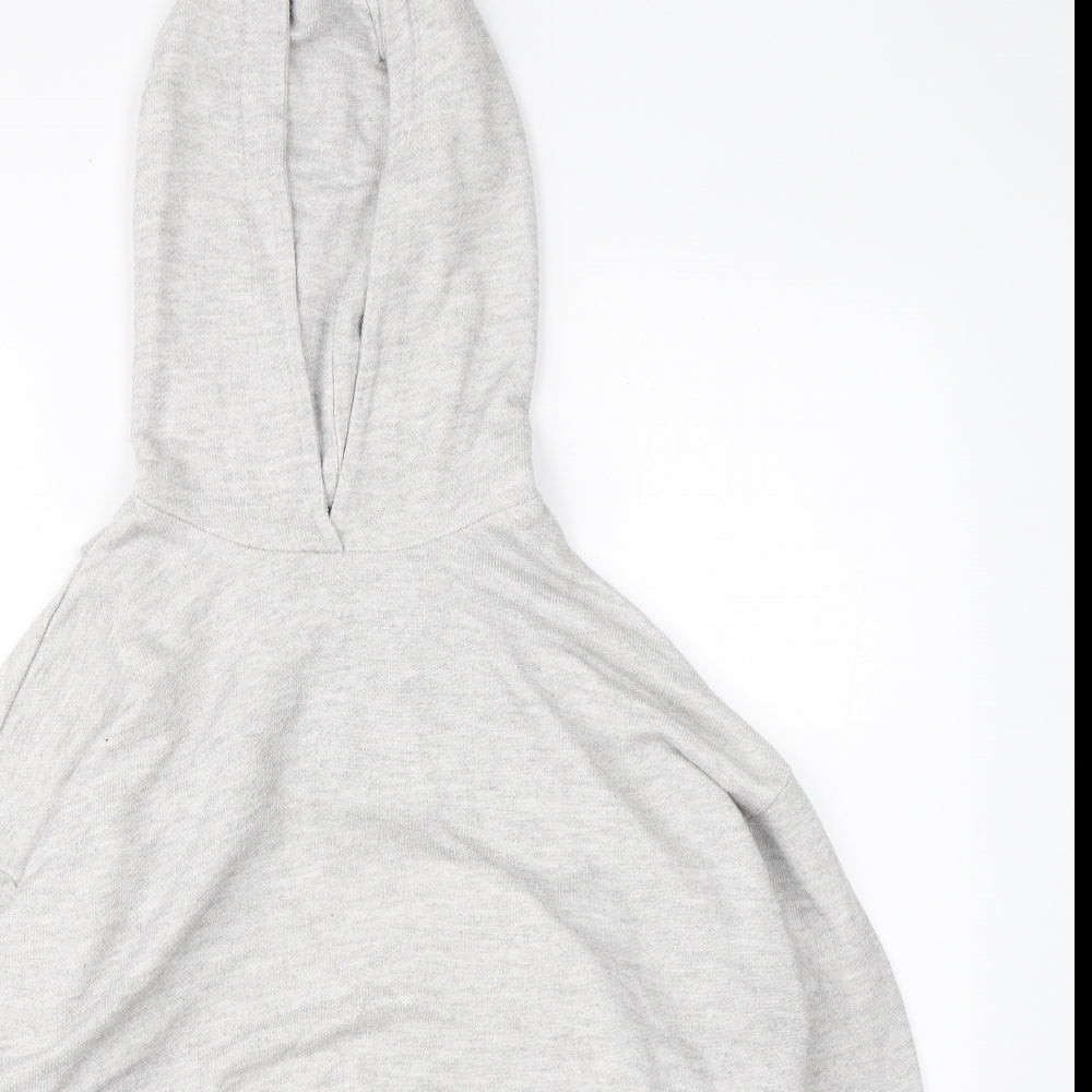 FOREVER 21 Womens Grey   Shrug Hoodie Size L  - open back