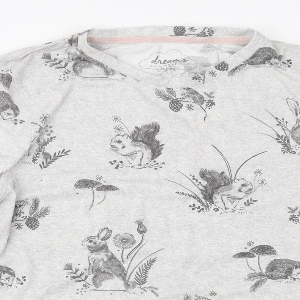Nutmeg Girls Grey    Pyjama Top Size 13-14 Years