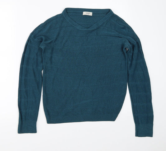 Jaqueline de Yong Womens Blue   Pullover Jumper Size S