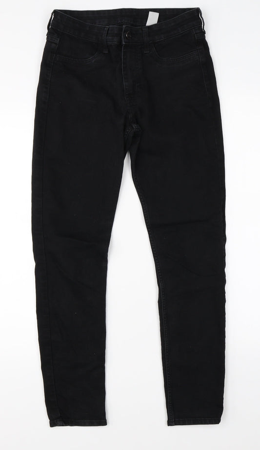 Preworn Mens Black  Denim Skinny Jeans Size 27 L27 in