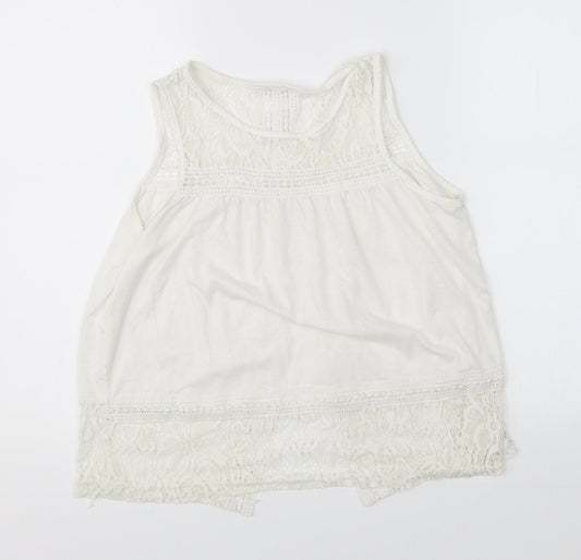 Preworn Womens White   Basic Blouse Size M
