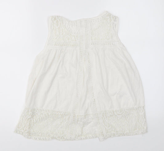 Preworn Womens White   Basic Blouse Size M