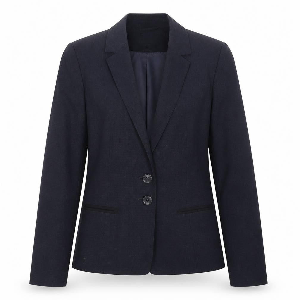 Front view of Papaya women’s blue jacket suit jacket, size UK 10