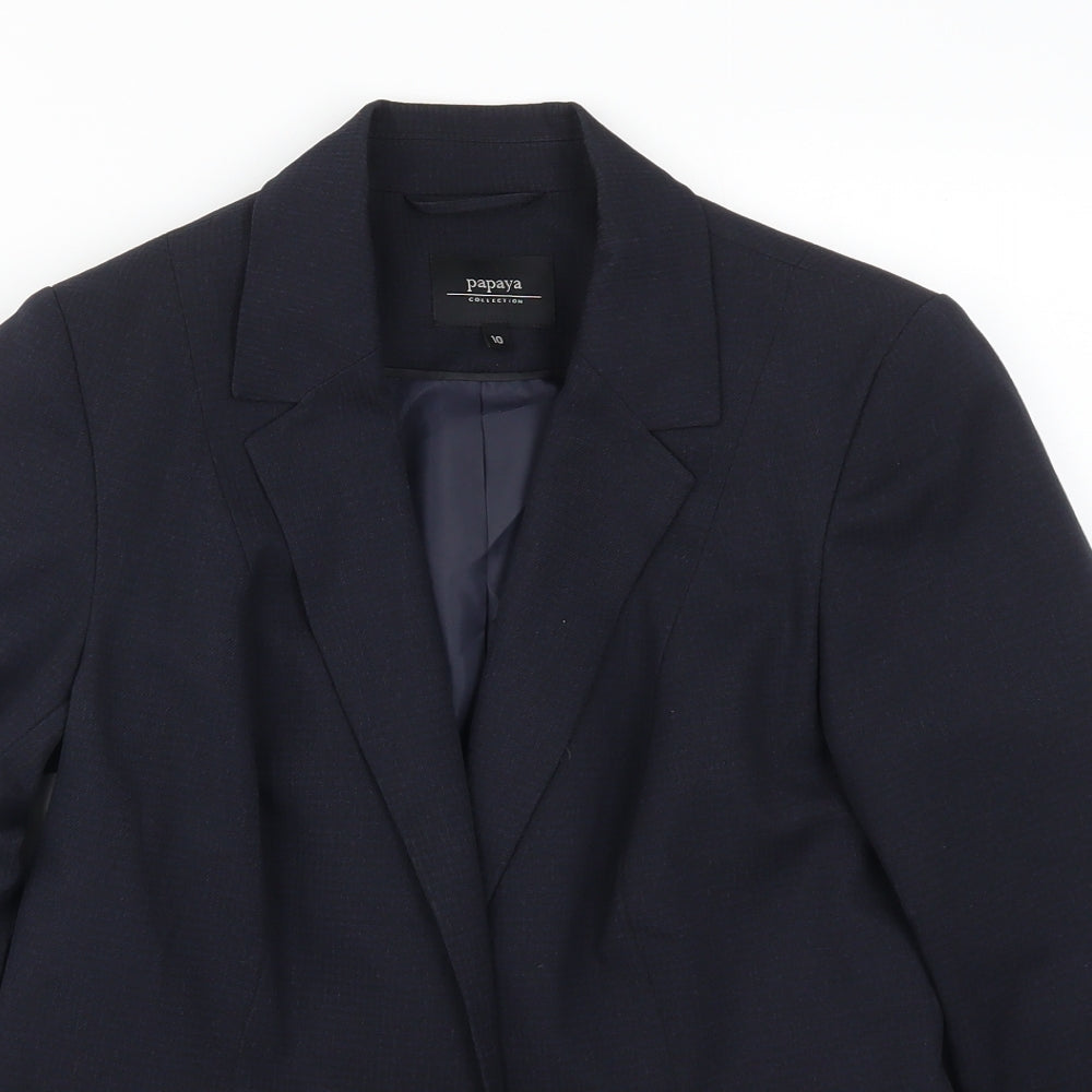 Papaya Womens Blue   Jacket Suit Jacket Size 10