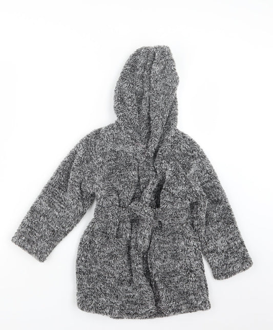 Matalan Boys Grey Geometric   Robe Size 4 Years