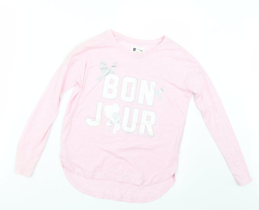 Gap Girls Pink   Basic T-Shirt Size 8 Years  - Beauty and the Beast