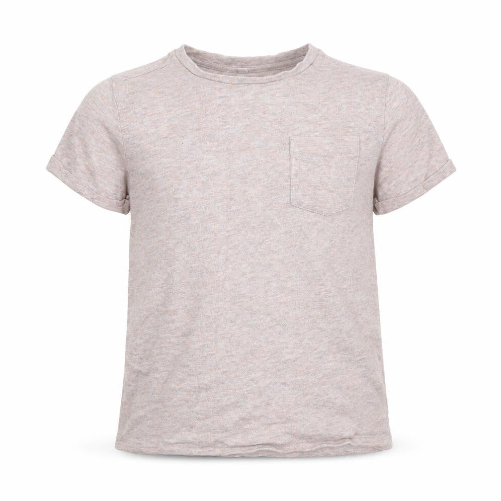 Front view of Marks & Spencer girls’ pink jersey basic t-shirt, size 7-8, years