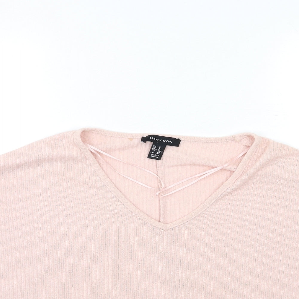 New Look Womens Pink  Knit Pullover Jumper Size S