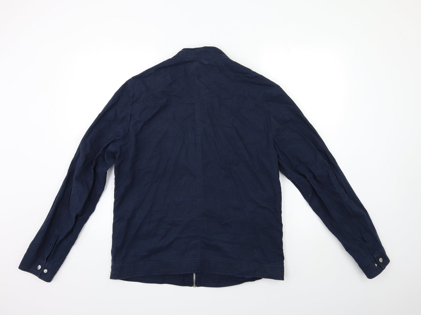 RESERVED & CO Womens Blue   Overcoat Coat Size L