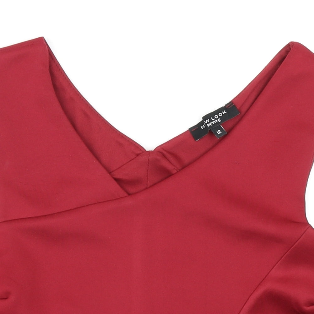 New Look Womens Red   Cropped Tank Size 12