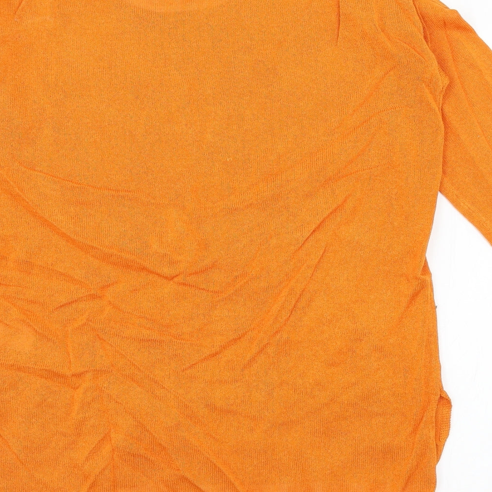 NEXT Womens Orange  Knit Pullover Jumper Size 6  - Cut out shoulder