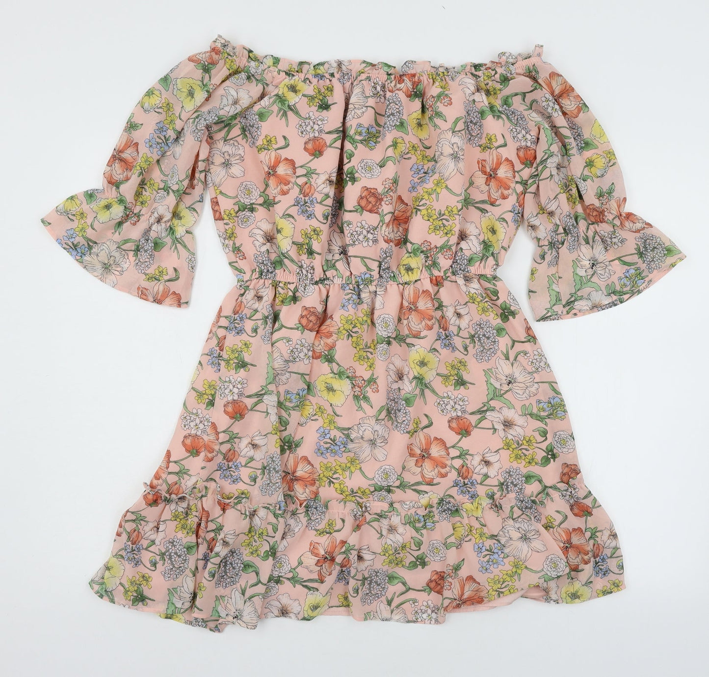 FOREVER 21 Womens Pink Floral  Fit & Flare  Size M