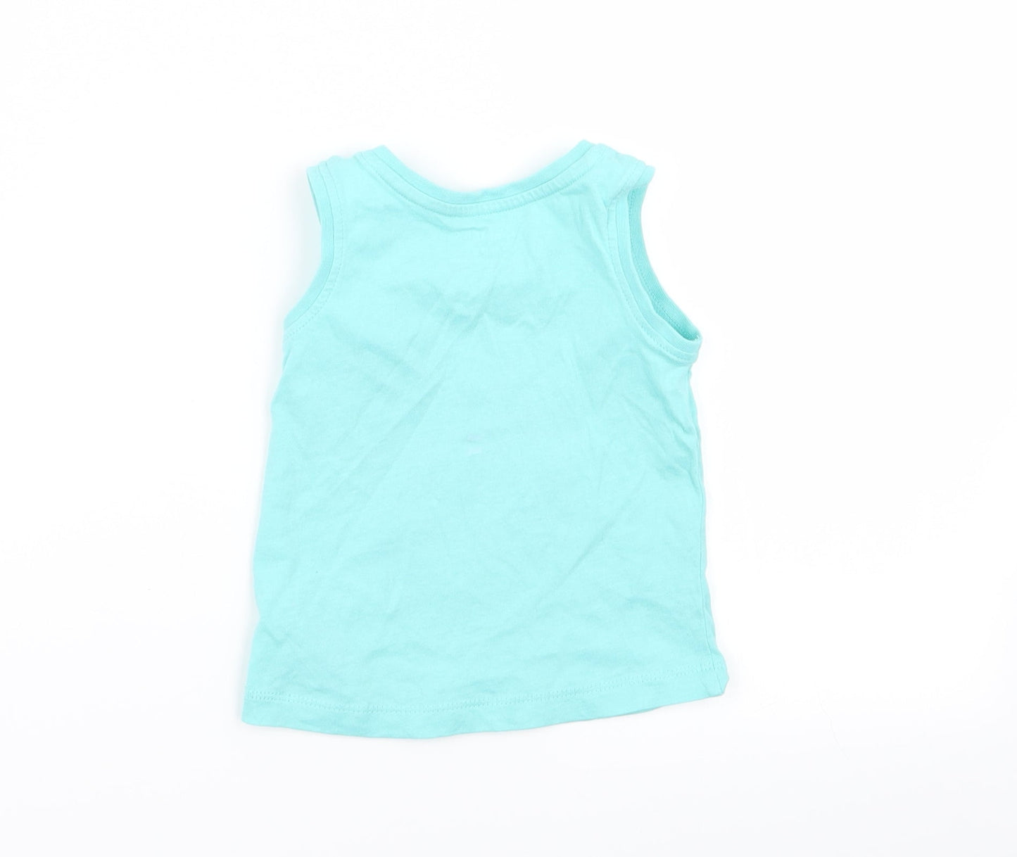Primark Girls Blue   Basic Tank Size 9-12 Months