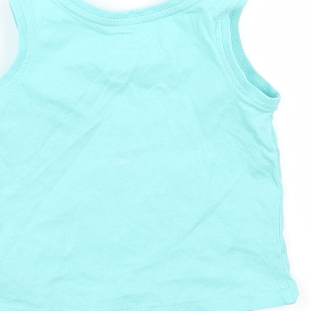 Primark Girls Blue   Basic Tank Size 9-12 Months