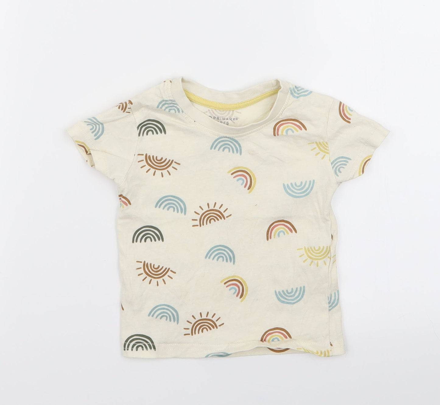 Primark Girls Beige   Basic T-Shirt Size 9-12 Months